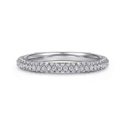 14K White Gold Micro Pave Diamond Anniversary Band