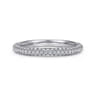 Straight Wedding Ring in 14k White Gold with  Natural Diamond at Gabriel & Co.