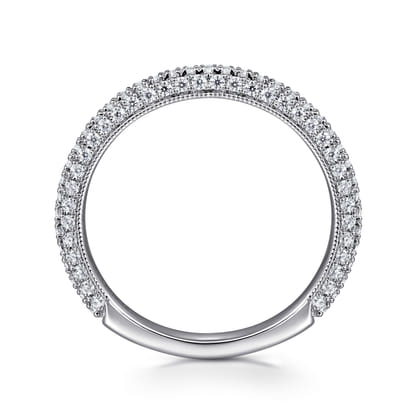 14K White Gold Micro Pave Diamond Anniversary Band