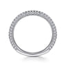 Straight Wedding Ring in 14k White Gold with  Natural Diamond at Gabriel & Co.