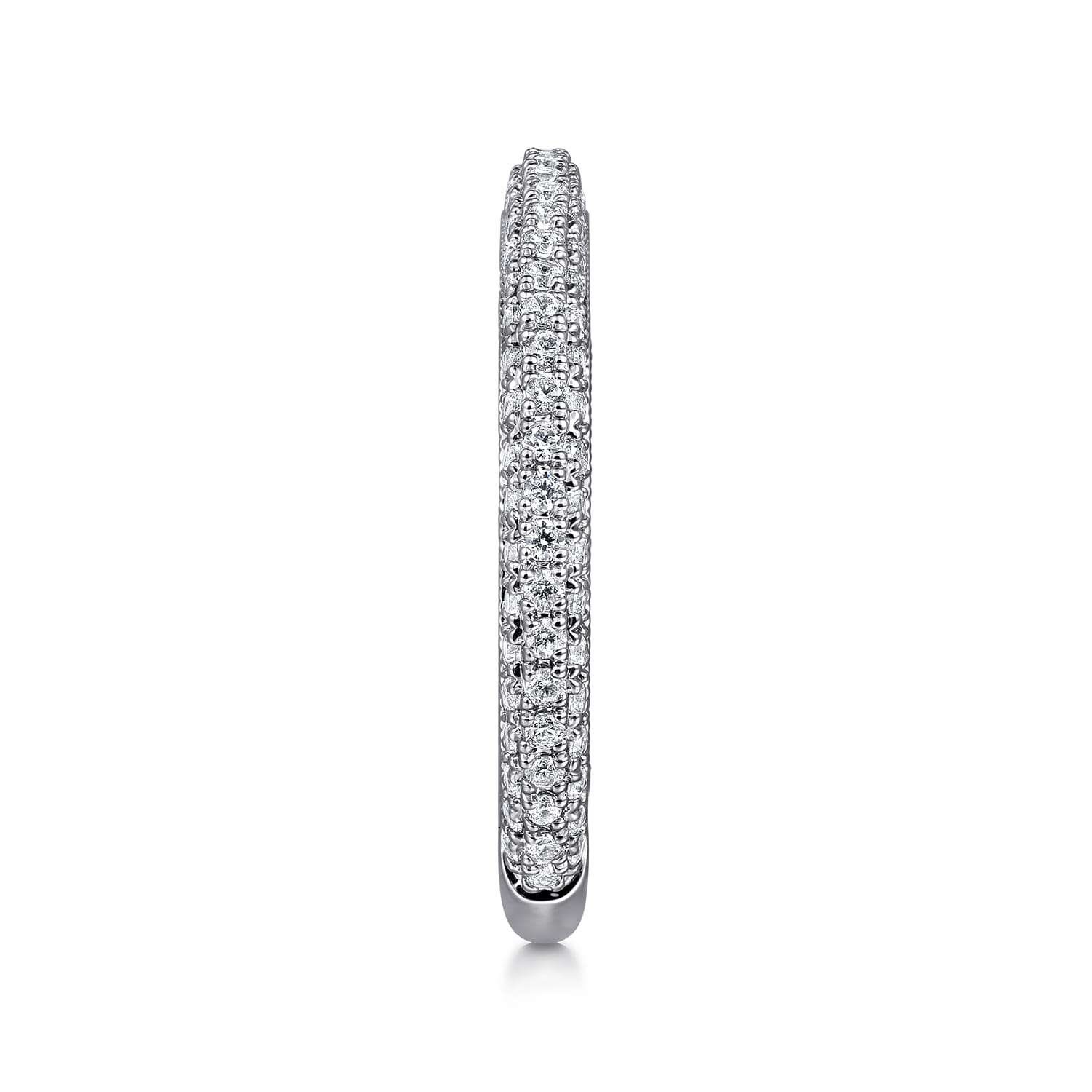 Straight Wedding Ring in 14k White Gold with  Natural Diamond at Gabriel & Co. - Shot 4