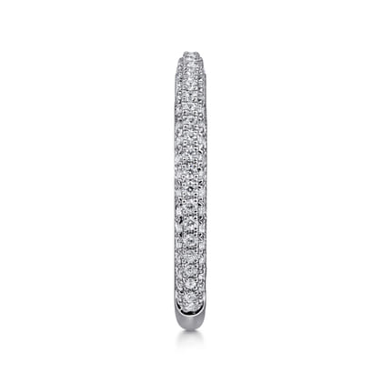 14K White Gold Micro Pave Diamond Anniversary Band