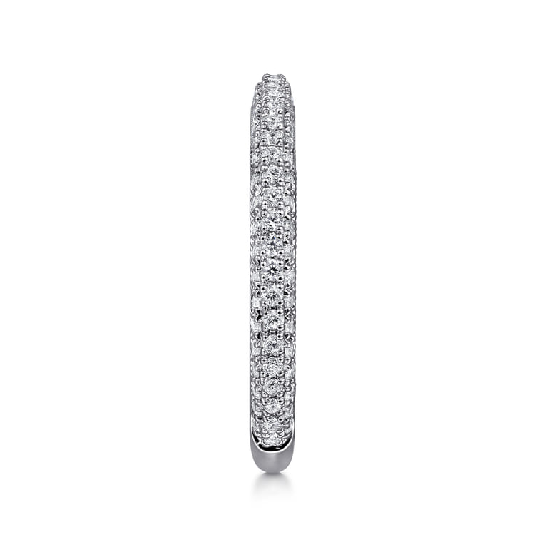 Straight Wedding Ring in 14k White Gold with  Natural Diamond at Gabriel & Co. - Shot 4