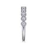 14K White Gold Milgrain Bezel Diamond Stackable Ring - 0.4 ct