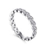 14K White Gold Millgrained Marquise Stackable Diamond Ring - 0.18 ct