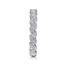 14K White Gold Millgrained Marquise Stackable Diamond Ring - 0.18 ct