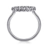 14K White Gold Multi Diamond Circle Fashion Ring - 0.5 ct