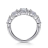 14K White Gold Multi Row Diamond Classic Ring - 1.75 ct
