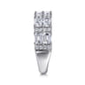 14K White Gold Multi Row Diamond Classic Ring - 1.75 ct