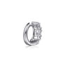 14K White Gold Multi Row Diamond Huggie Earrings - 2.15 ct