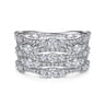 14K White Gold Multi Row Diamond Ring - 2.4 ct