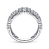 14K White Gold Multi Row Diamond Ring - 2.4 ct