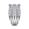 14K White Gold Multi Row Diamond Ring - 2.4 ct