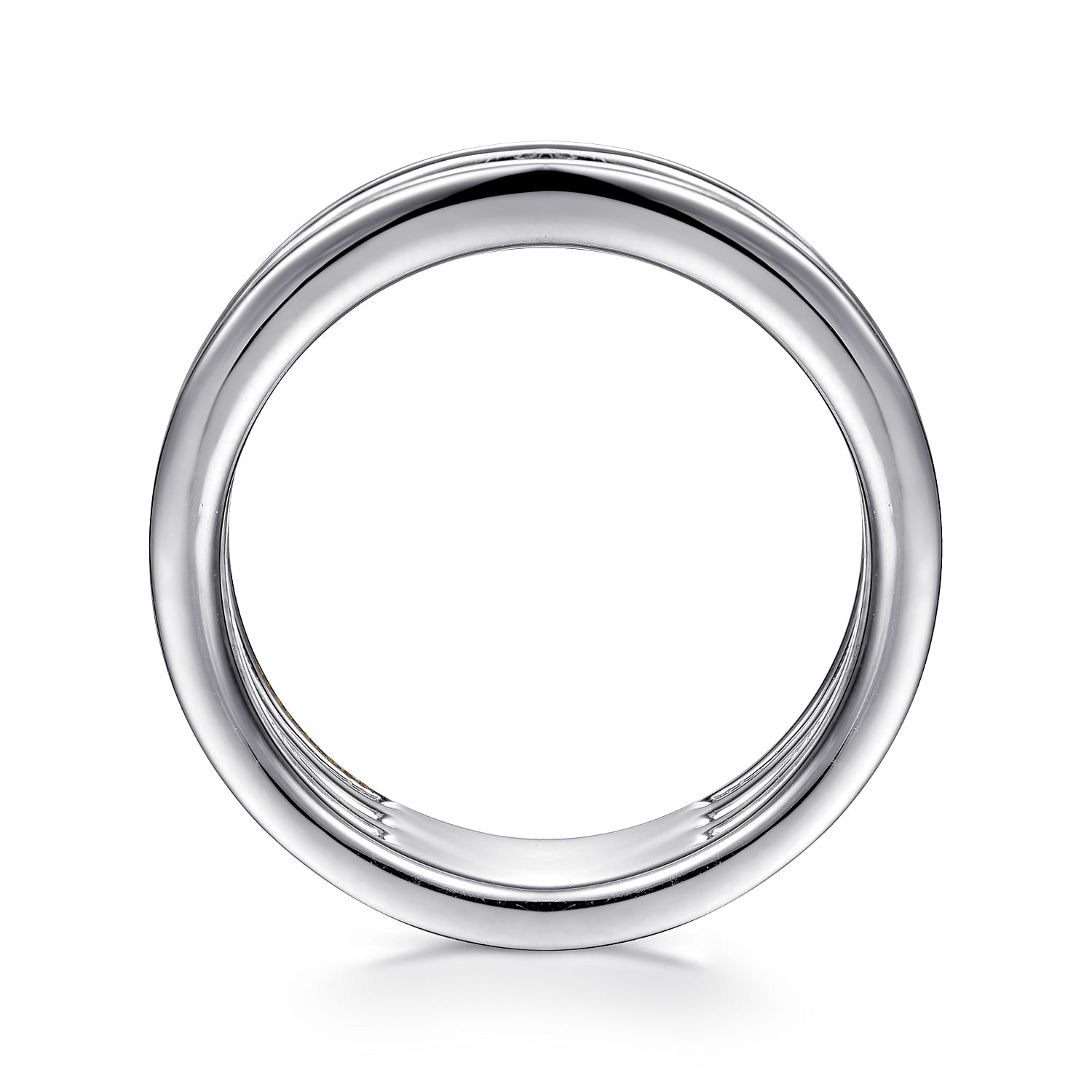 14K White Gold Multi Row Diamond Wide Band Ring - 0.53 ct - Shot 2