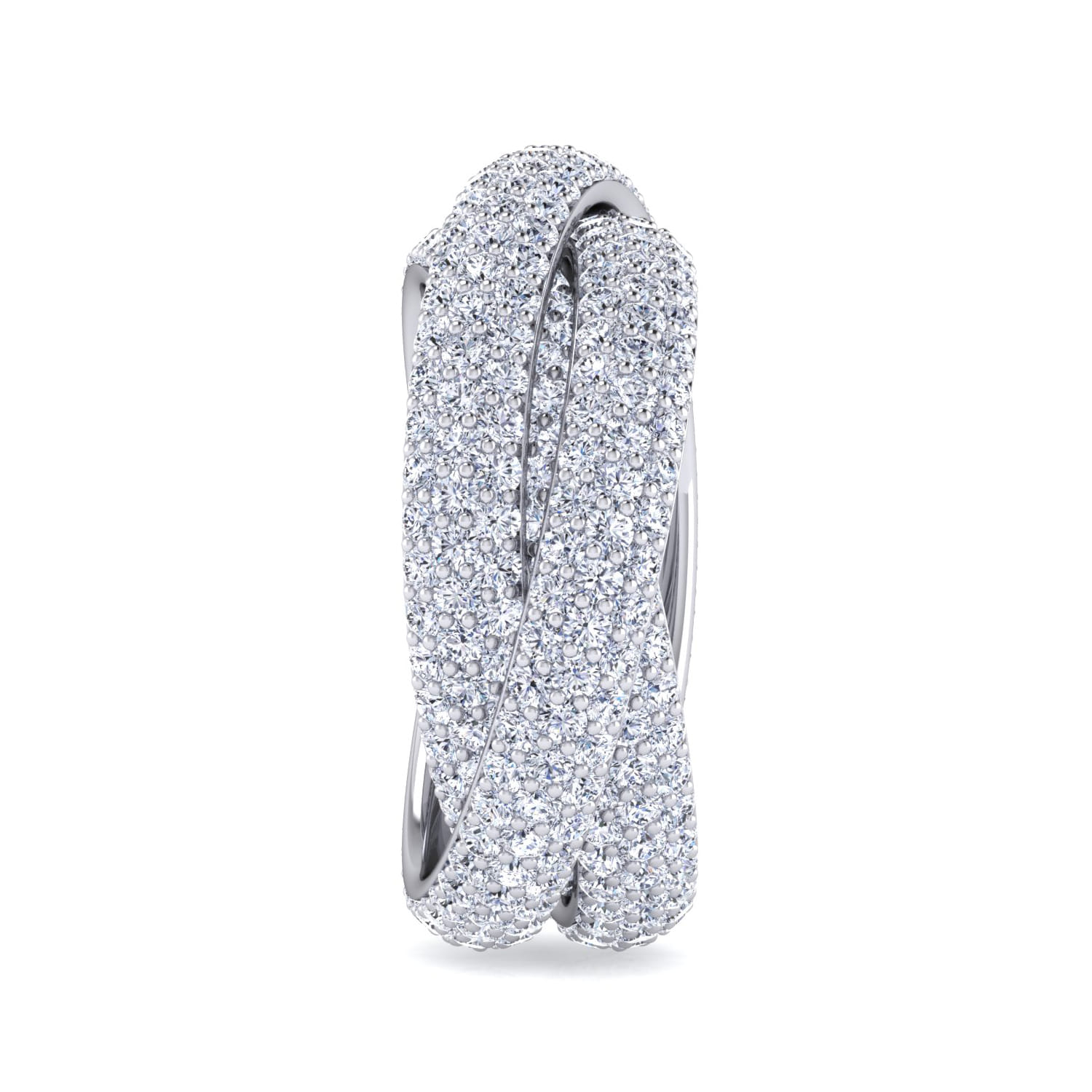 Eternity Band Wedding Ring in 14k White Gold with  Natural Diamond at Gabriel & Co. - Shot 4