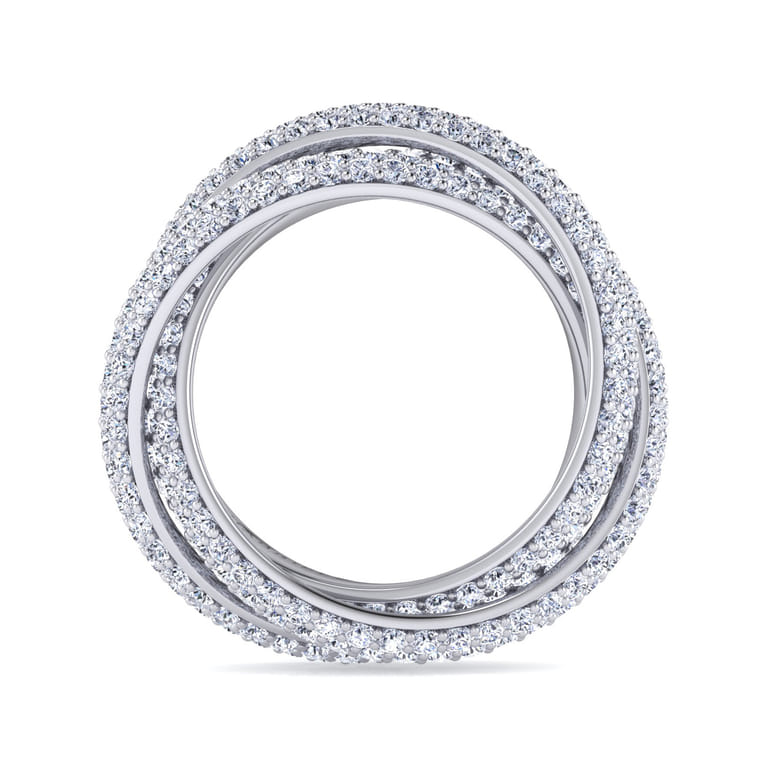 Eternity Band Wedding Ring in 14k White Gold with  Natural Diamond at Gabriel & Co. - Shot 2