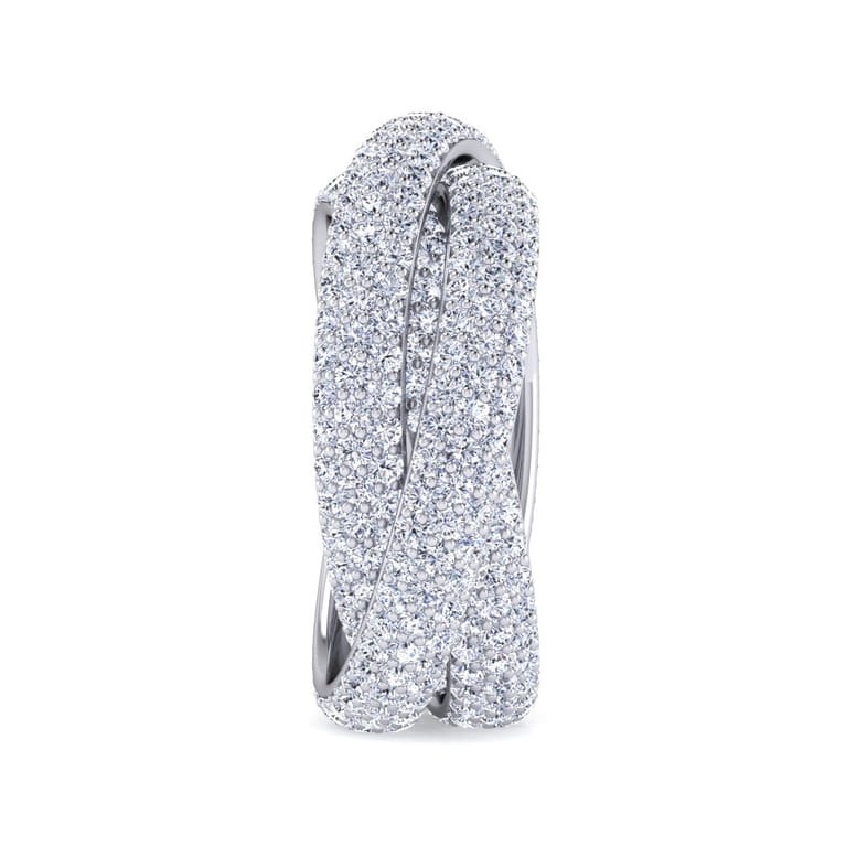 Eternity Band Wedding Ring in 14k White Gold with  Natural Diamond at Gabriel & Co. - Shot 4