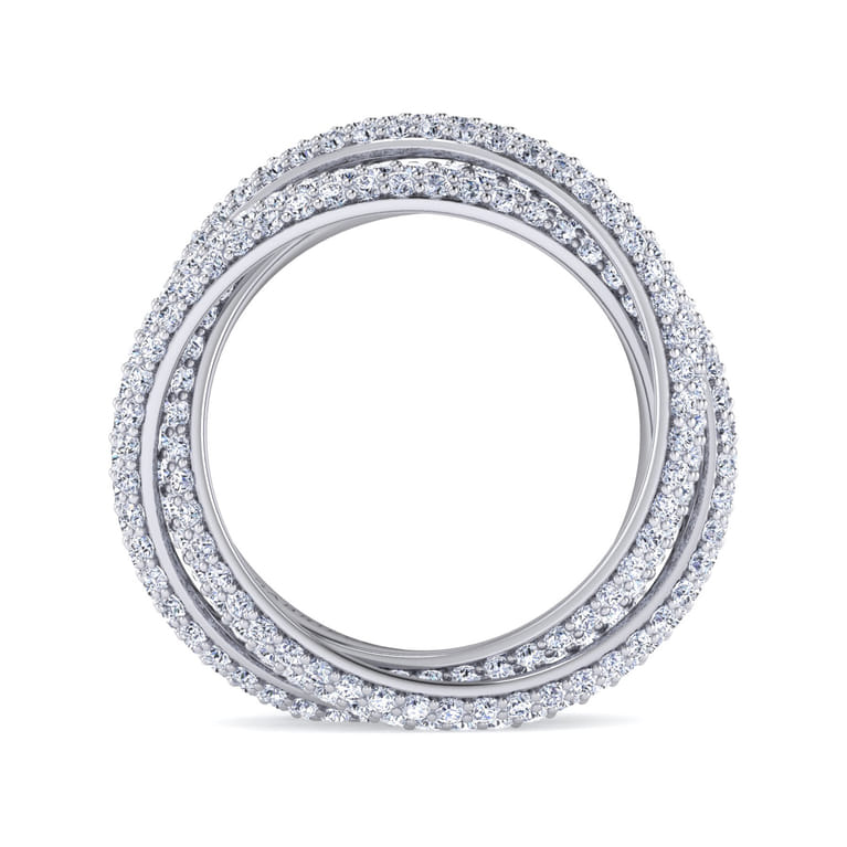 Eternity Band Wedding Ring in 14k White Gold with  Natural Diamond at Gabriel & Co. - Shot 2