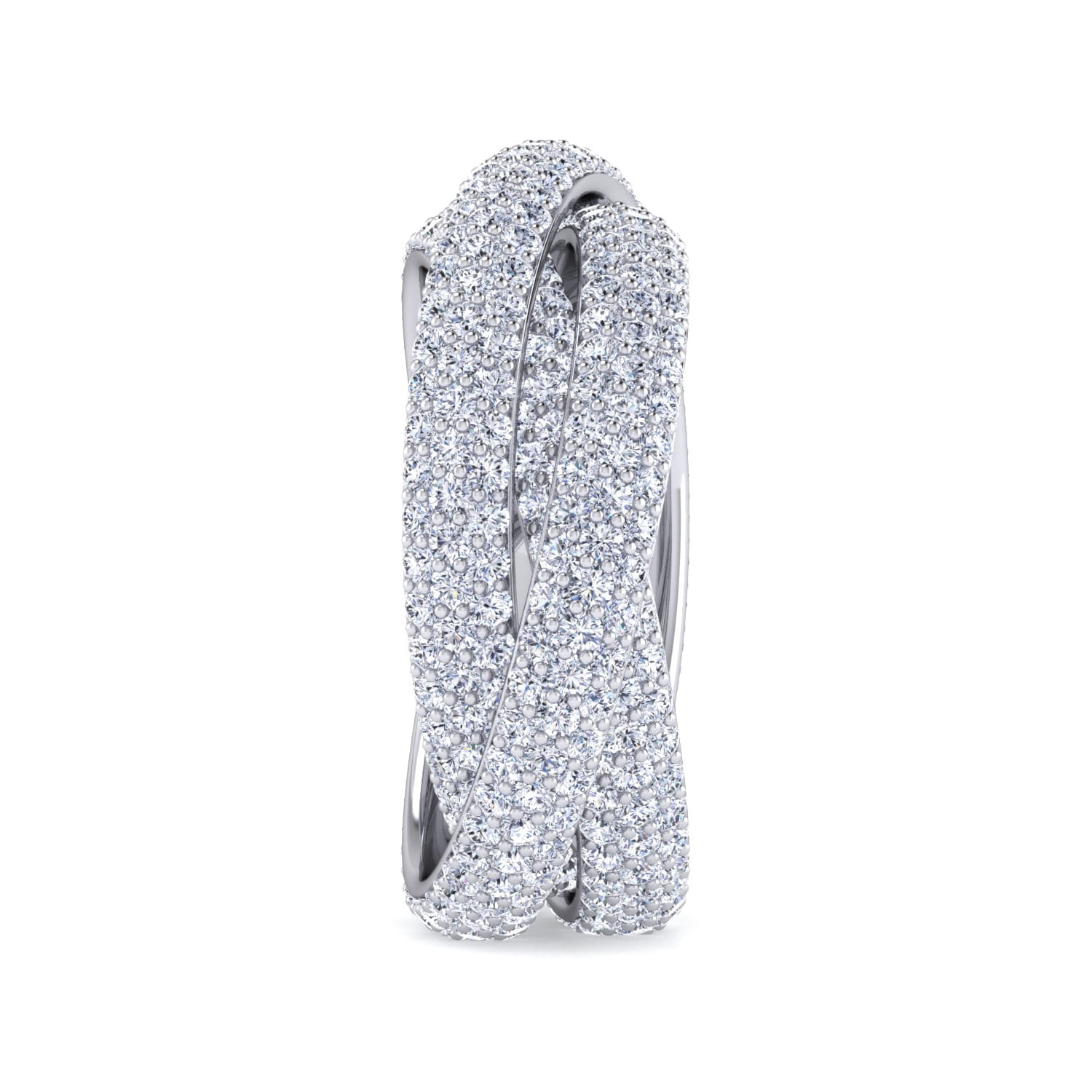 Eternity Band Wedding Ring in 14k White Gold with  Natural Diamond at Gabriel & Co. - Shot 4