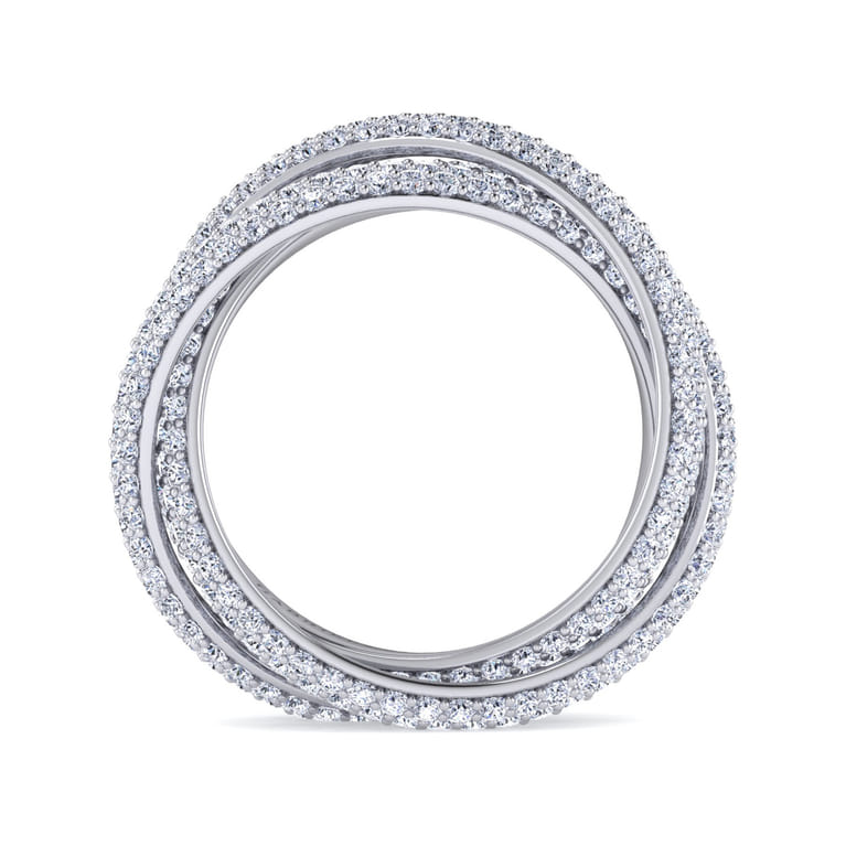 Eternity Band Wedding Ring in 14k White Gold with  Natural Diamond at Gabriel & Co. - Shot 2