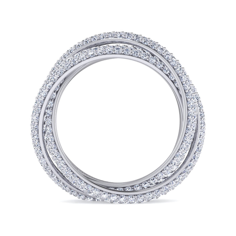Eternity Band Wedding Ring in 14k White Gold with  Natural Diamond at Gabriel & Co. - Shot 2