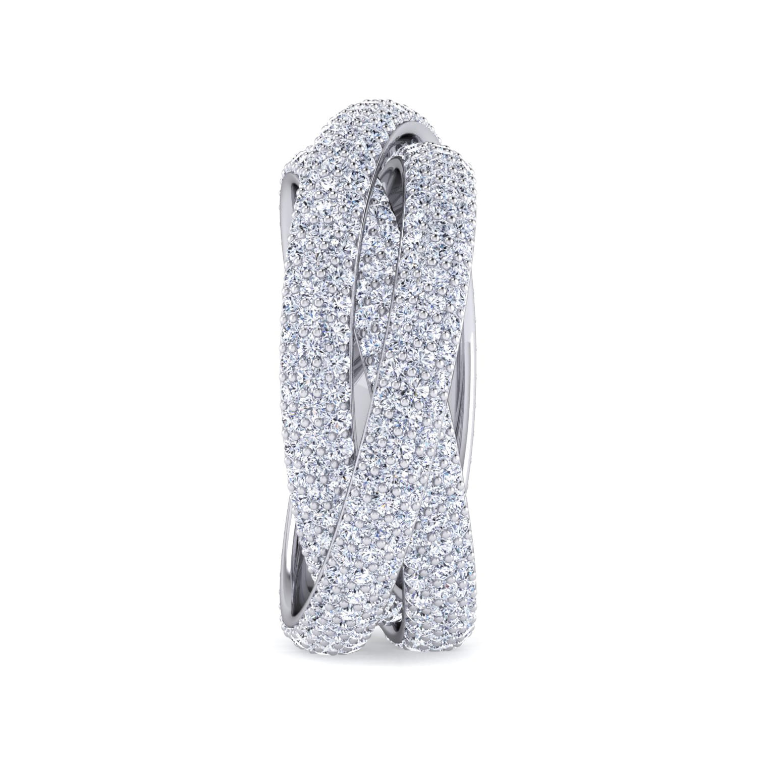 Eternity Band Wedding Ring in 14k White Gold with  Natural Diamond at Gabriel & Co. - Shot 4