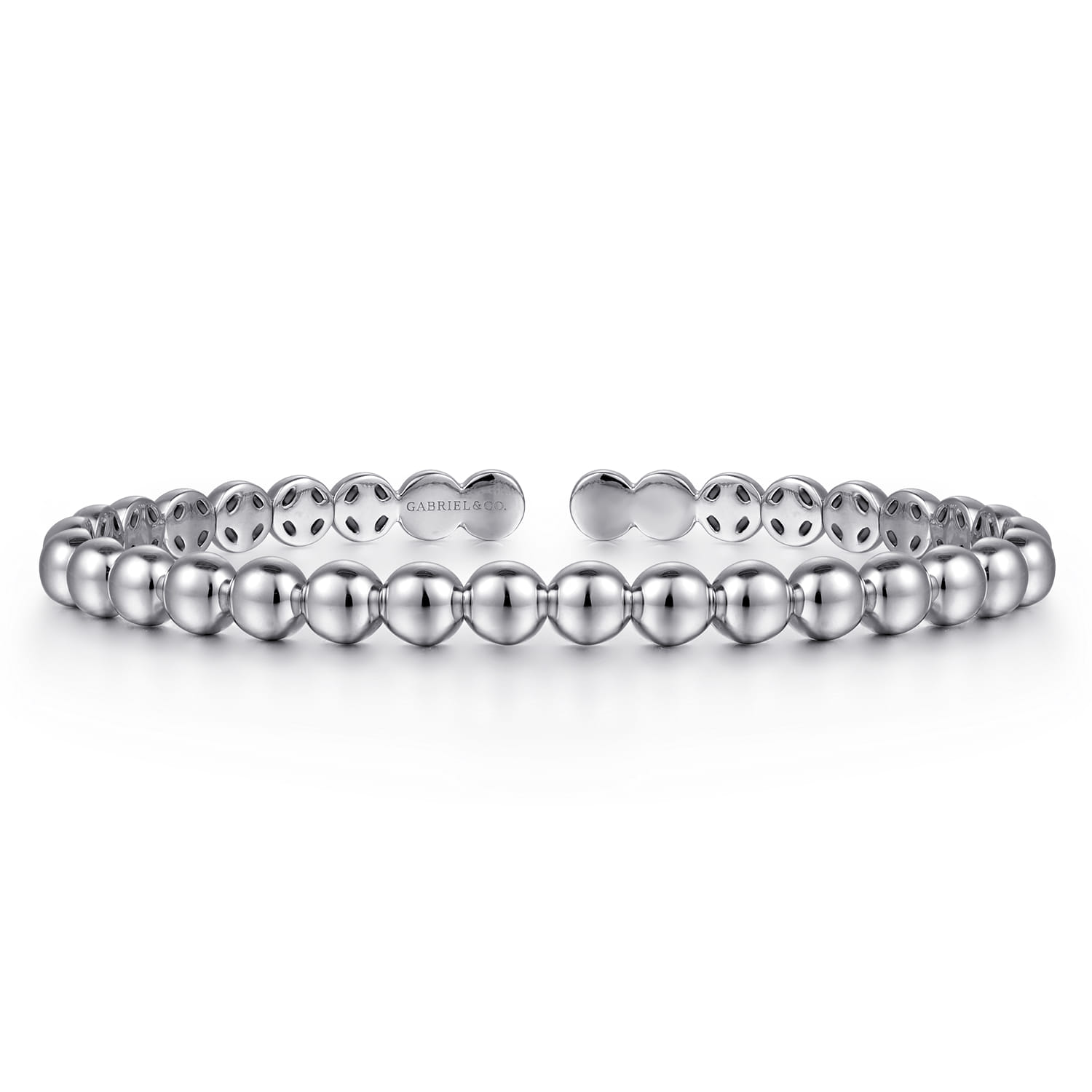 14K White Gold Open Bujukan Cuff Bracelet - Shot 1