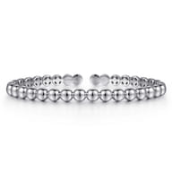 14K White Gold Open Bujukan Cuff Bracelet