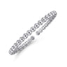 14K White Gold Open Bujukan Cuff Bracelet
