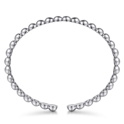 14K White Gold Open Bujukan Cuff Bracelet