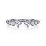 Open Ring Wedding Ring in 14k White Gold with Round Natural Diamond at Gabriel & Co.