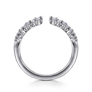 14K White Gold Open Diamond Anniversary Band