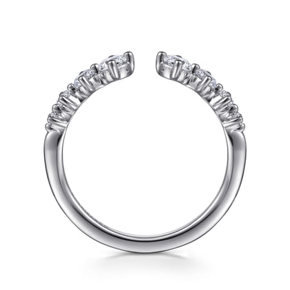 14K White Gold Open Diamond Anniversary Band