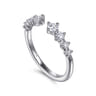 Open Ring Wedding Ring in 14k White Gold with Round Natural Diamond at Gabriel & Co.