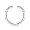 14K White Gold Open Diamond Tipped Stackable Ring - 0.05 ct