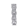 14K White Gold Open Twisted Diamond Stackable Ring - 0.4 ct