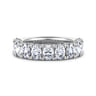 Fancy Wedding Ring in 14k White Gold with Oval Natural Diamond at Gabriel & Co.