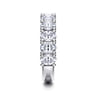 Fancy Wedding Ring in 14k White Gold with Oval Natural Diamond at Gabriel & Co.