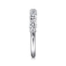 Fancy Wedding Ring in 14k White Gold with Oval Natural Diamond at Gabriel & Co.