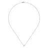 14K White Gold P Initial Necklace