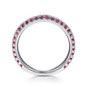 14K White Gold PT - Pink Tourmaline Ladies Ring
