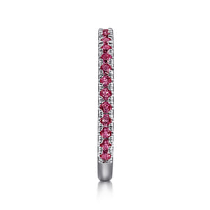 14K White Gold PT - Pink Tourmaline Ladies Ring