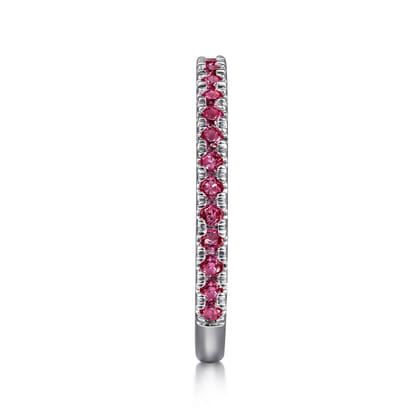14K White Gold PT - Pink Tourmaline Ladies Ring