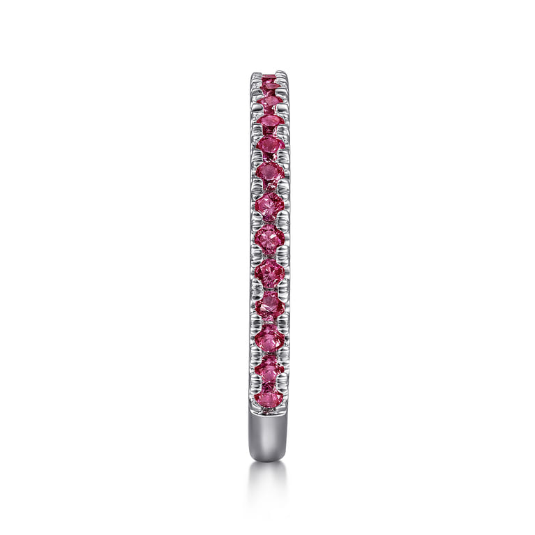 14K White Gold PT - Pink Tourmaline Ladies Ring - Shot 4