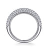Straight Wedding Ring in 14k White Gold with Round Natural Diamond at Gabriel & Co.