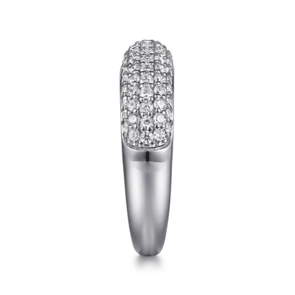 14K White Gold Pave Diamond Anniversary Band