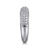 Straight Wedding Ring in 14k White Gold with Round Natural Diamond at Gabriel & Co.