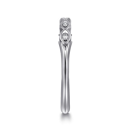 14K White Gold Pave Diamond Anniversary Band
