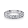 Fancy Wedding Ring in 14k White Gold with Round Natural Diamond at Gabriel & Co.