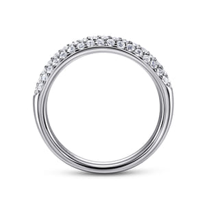 14K White Gold Pave Diamond Anniversary Band